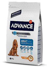 Advance Dog Medium Adult для дорослих собак середніх порід із куркою та рисом, 3 кг