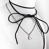 Чокер довгий чорний тонкий, фото 5