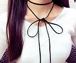 Чокер довгий чорний тонкий, фото 2