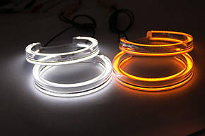 Ангельські очі Crystal LED BMW E46 нелінзований Angel Eyes BMW E46 NON Projector, фото 3