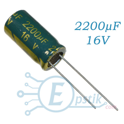 Конденсатор 2200uF 16V (10*20) 105°C Low ESR