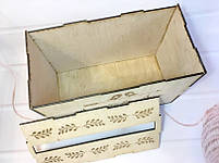 Весільна дерев'яна коробка для грошей "Пташки" 30х20х15 см, фото 3