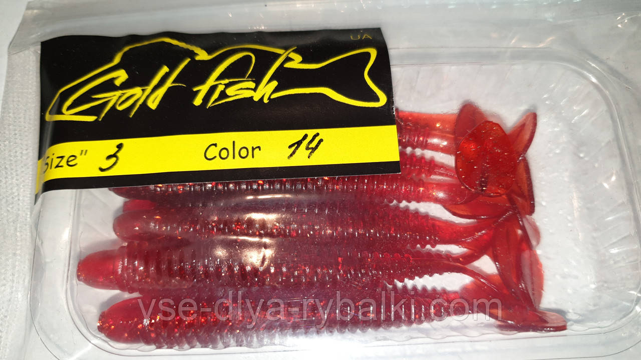 Силікон Ніндзя 3" сьедобный "Gold fish" color 14, фото 1