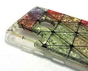 Чохол накладка для Samsung A20, A205 протиударний бампер Aqua 3d переливний