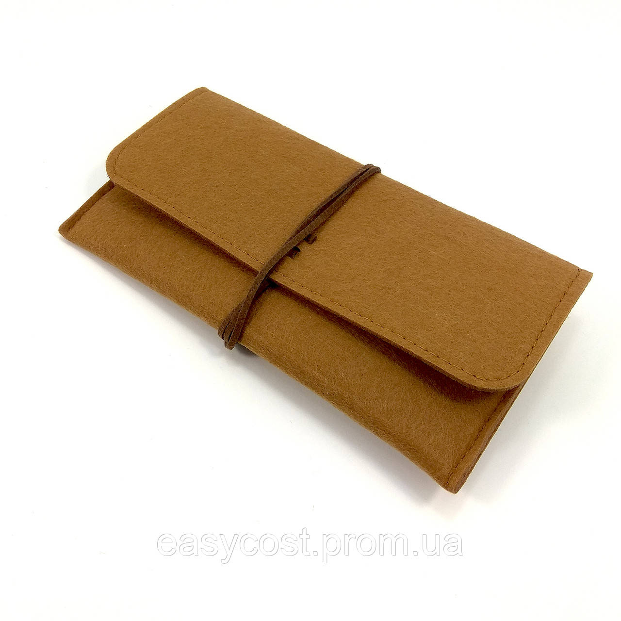 Жіночий клатч-гаманець з фетру Cashmere, світло-коричневий
