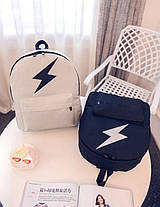 Тканинний рюкзак із принтом блискавки, флеш, фото 3