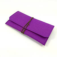 Жіночий клатч-гаманець з фетру Cashmere, фіолетовий