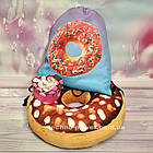 Сумка-рюкзак для речей та взуття Пончик. Сумка-мішок із принтом для прогулянок, фото 6