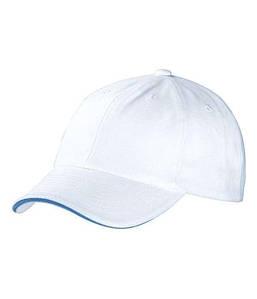6-панельна сендвіч кепка Білий / Ультрамарин