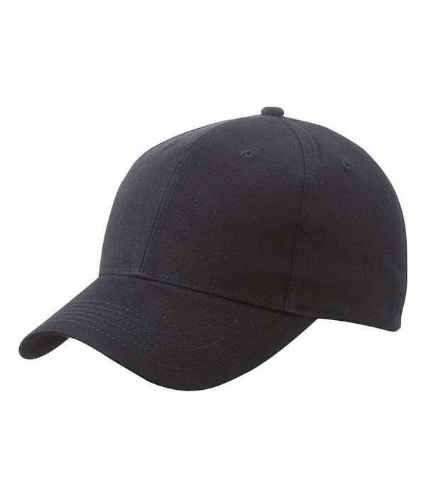 Матова 6 панельна кепка Чорний, фото 1