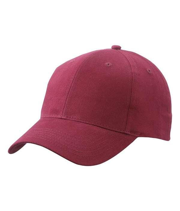 Матова 6 панельна кепка Темно-Бордовий, фото 1