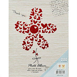 Фотоальбом "LOVE - квітка" 200/10х15см. (Місце для запису, подарункова коробка)