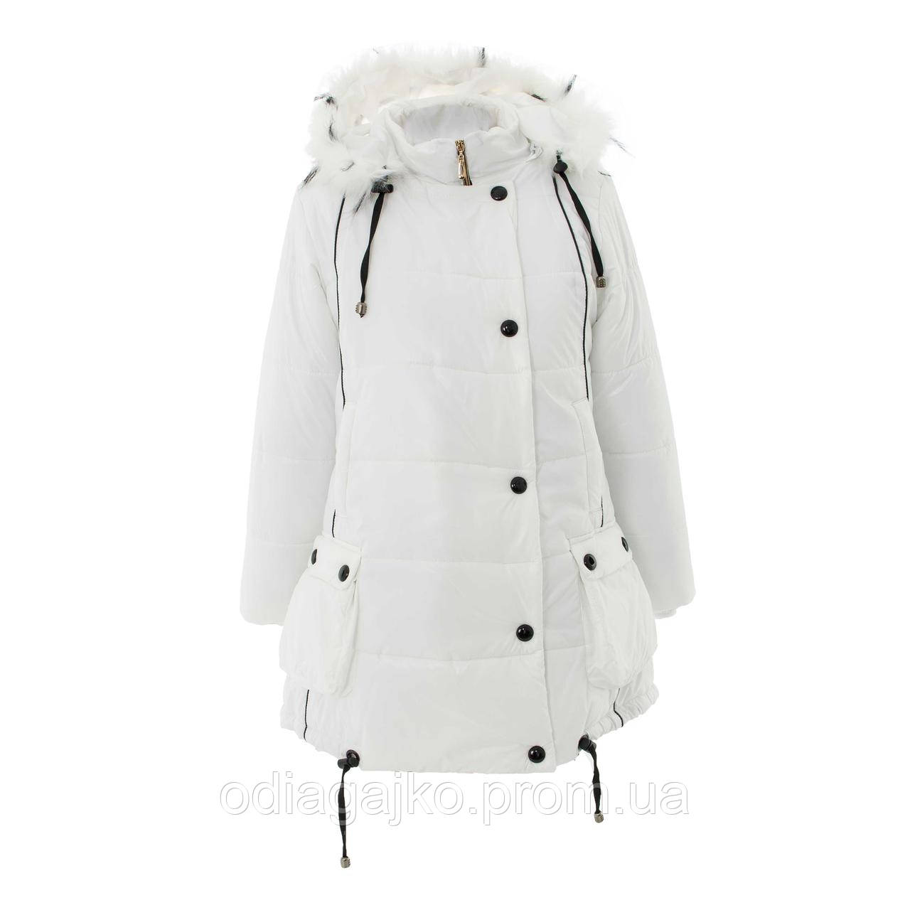 Куртка/ПАЛЬТО дитяча для дівчинки зима Карнавал 134,140,146 см знімна підкладка на блискавці — овчина БІЛЕ