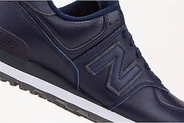 Кросовки шкіряні New Balance чоловічі 574SNU синій, фото 3