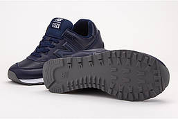 Кросовки шкіряні New Balance чоловічі 574SNU синій, фото 5