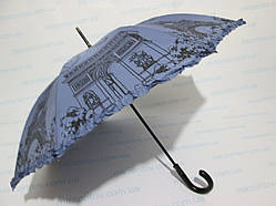 Парасолька-тростина жіноча з рюшем по краю купола