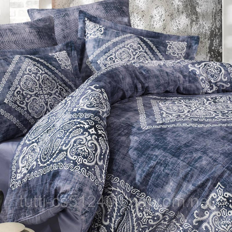 Постільна білизна сатин Dantela Vita Grace Digital Blue