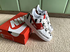 Чоловічі шкіряні кросівки Nike Air Force 1 Low Supreme x Off-White, фото 3