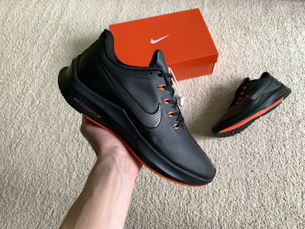 Чоловічі кросівки Nike Zoom Pegasus V6 Turbo Black Orange чорні з оранжевим