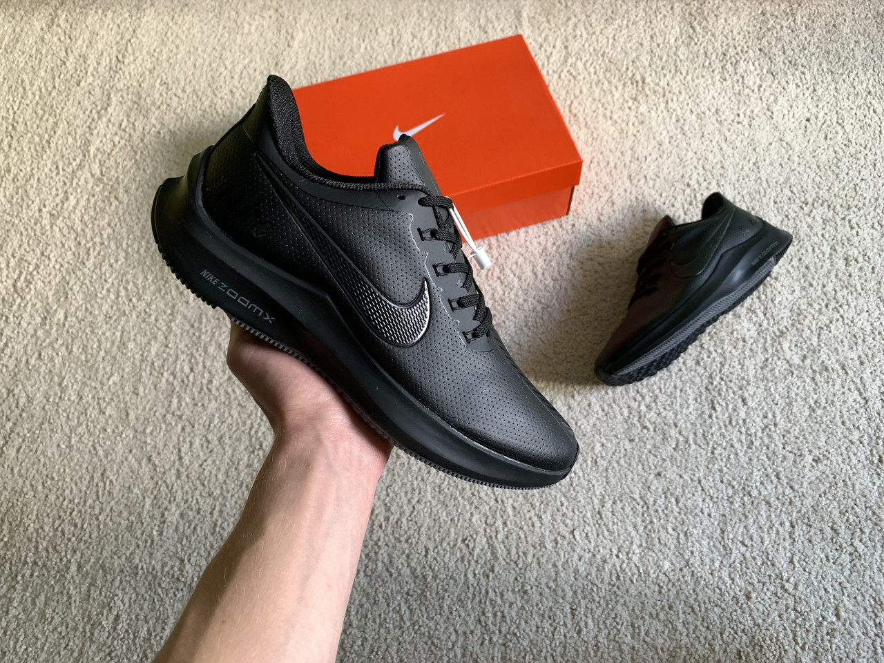 Чоловічі кросівки Nike Zoom Pegasus V6 Turbo All Black чорні
