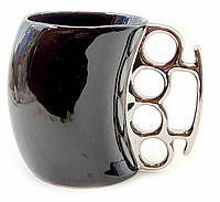 Чашка керамічна "Кастет" 350мл чорна 10х13х8см (32880)