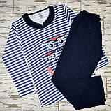 Розмір S (42-44). Синій теплий жіночий комплект для сну, піжамка, одяг для дому, кофта та штани, Туреччина, фото 2