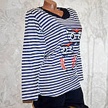 Розмір S (42-44). Синій теплий жіночий комплект для сну, піжамка, одяг для дому, кофта та штани, Туреччина, фото 4