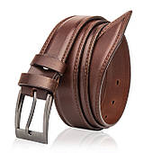 Ремінь чоловічий шкіряний Betlewski® 2,9 х 0,4 (LIC30-3) — коричневий