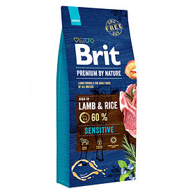 Корм Brit Premium Lamb & Rice гіпоалергенний для собак з чутливим травленням (ягнянок/рис), 3 кг