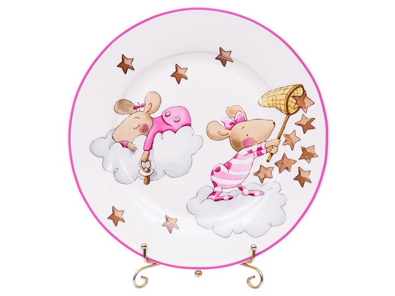 Детский набор фарфоровых тарелок из 2-х штук Lefard Девочки мышки 19 см 924-488 - фото 1 - id-p1050395774