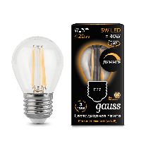 Лампа Gauss LED Filament Globe dimmable E27 5W 2700K (art 105802105-D)