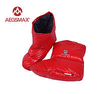 Пуховые носки (зимние), обувь из пуха Aegismax Размер L 24-27см красные.