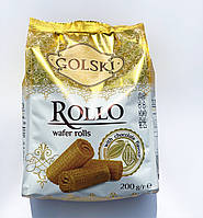 Вафельні рулеттки Rollo з шоколадом ТМ Golski 200г