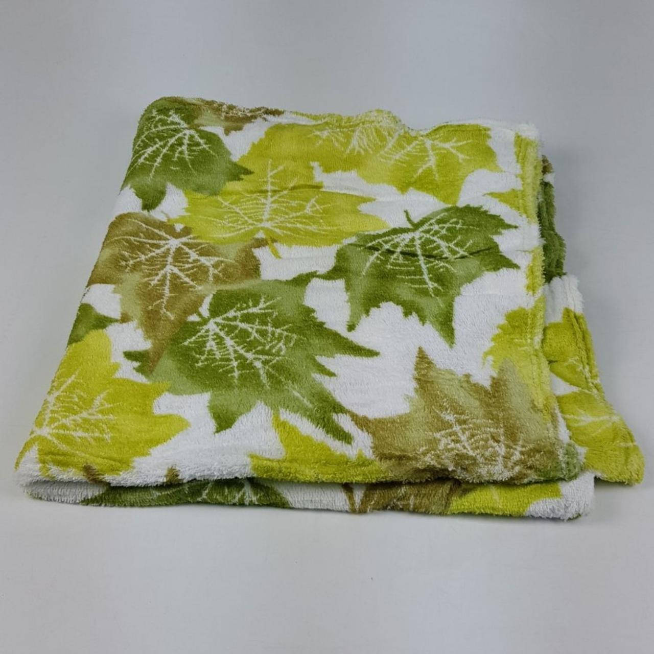 

Плед Евро KOLOCO 200 х 230 (34385) Салатовые листья