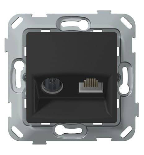 

PLK0911241 Механізм розетки TV 1db+RJ45 PLANK Electrotechnic, антрацит