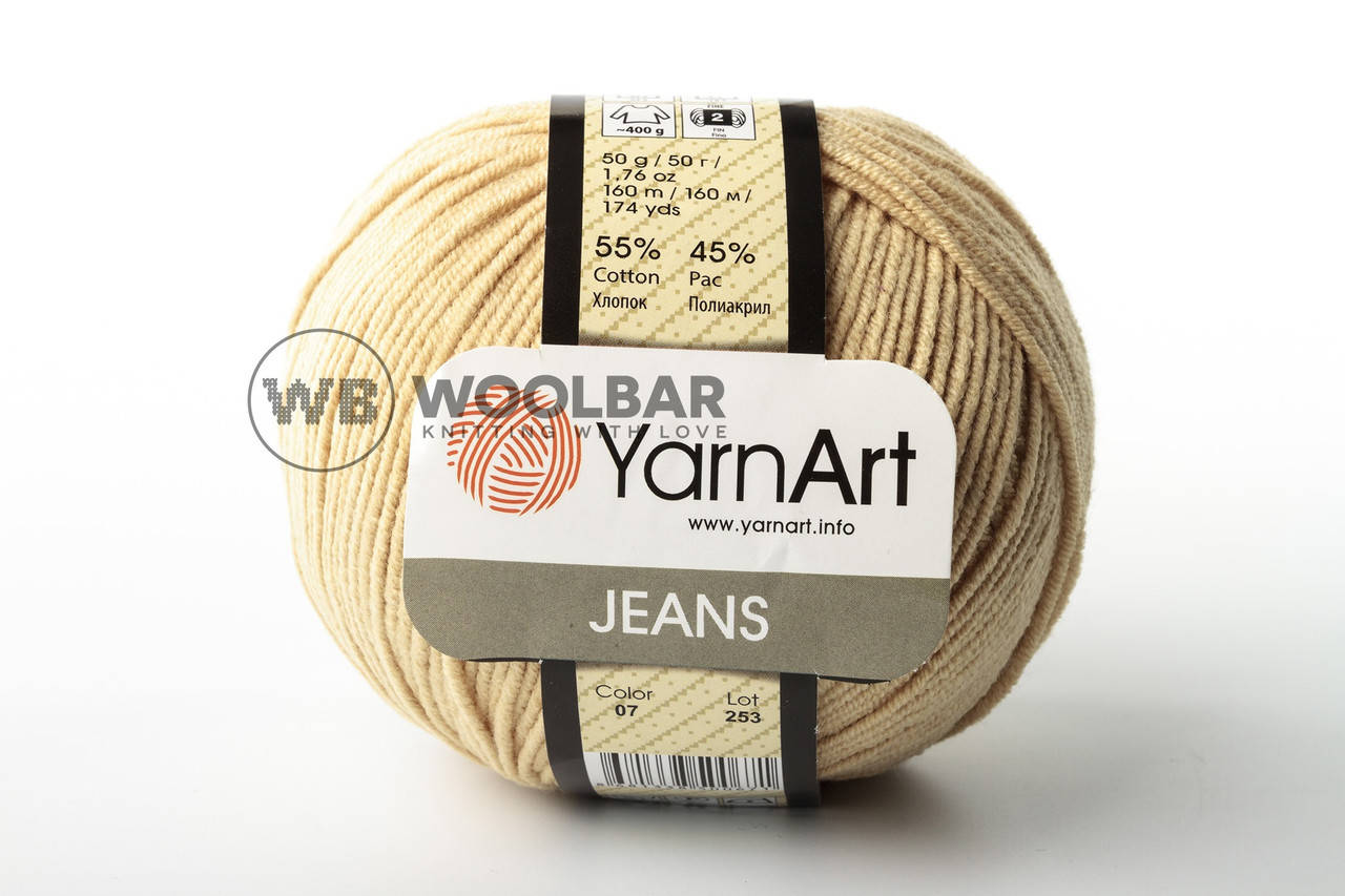 

Пряжа YarnArt Jeans 07 телесный