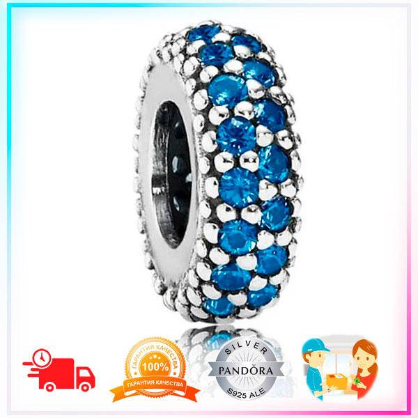 

Пандора Разделитель "Сверкающее синее Pave" Pandora 791359NCB