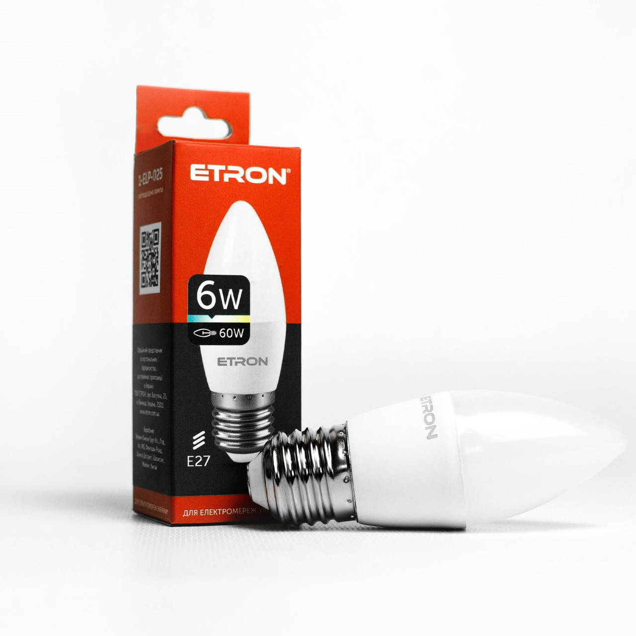 

Лампа "Etron Light Power" LED 1-ELP-025 C37 6Вт. 3000K E27(10)