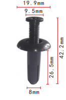 

Клипса крепления бампера, деталей бампера Mitsubishi MR138807