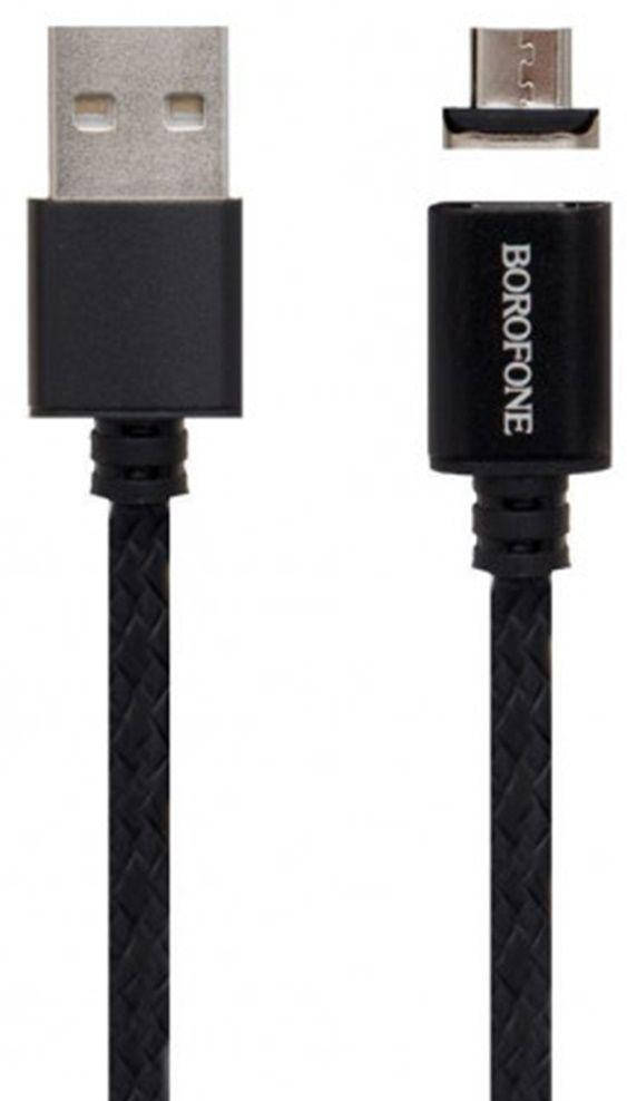 

Кабель USB Borofone BU1 Magnet MicroUSB Cable Black, Черный