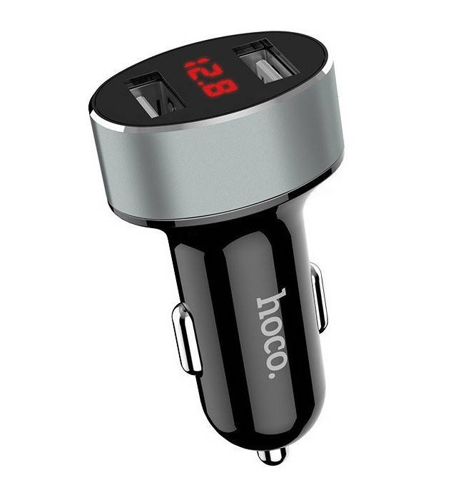 

Автомобильное зарядное устройство Hoco Z26 Display 2USB/2.1A + вольтметр