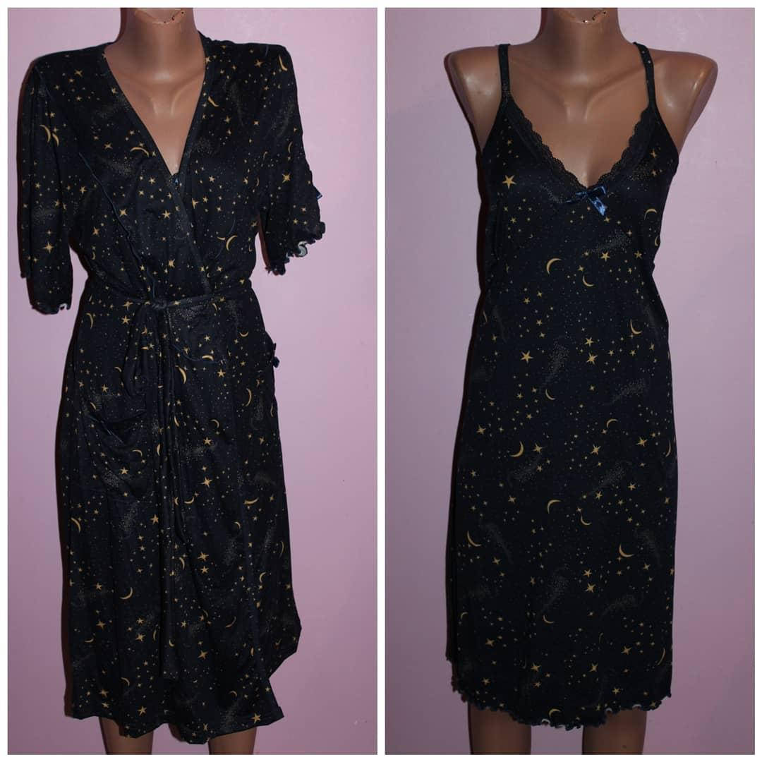 

Комплект ночная рубашка +халат Бамбук большой размер.