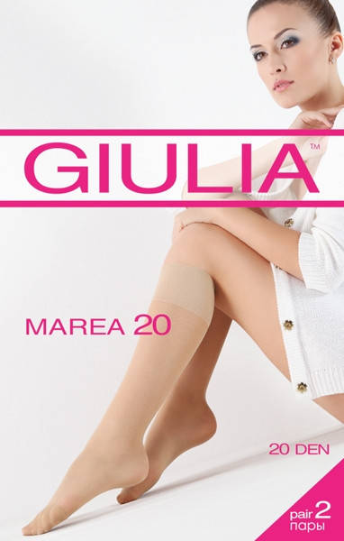 

Женские шелковистые гольфы 20 ден GIULIA Marea 20 (2 пары) VISONE (телесный)