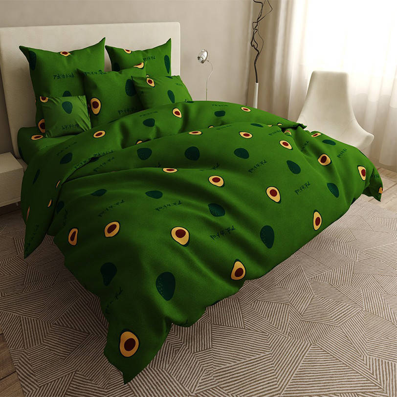 

Комплект постельного белья бязь Gold евро стандарт 200*220 154668 авокадо тм KrisPol, Зелёный