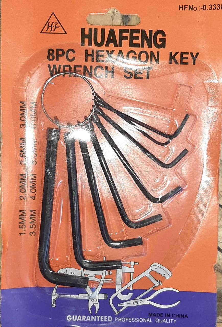 

Набор шестигранных ключей на кольце 10шт 1,5-10мм