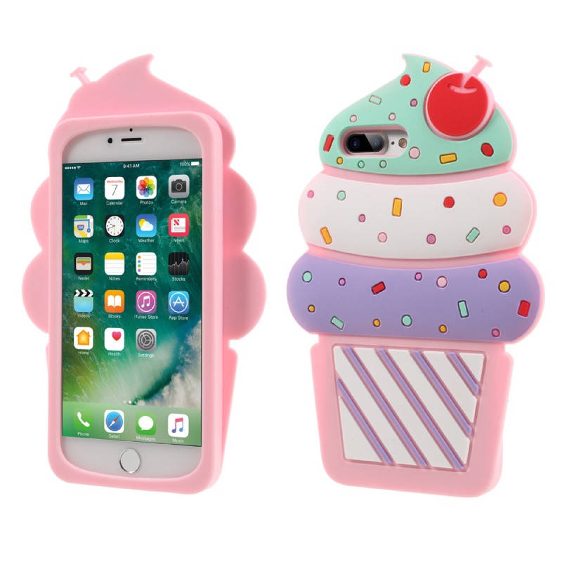 

Резиновый 3D чехол для Apple iPhone 7 Plus / 8 Plus Ice cream, Разные цвета