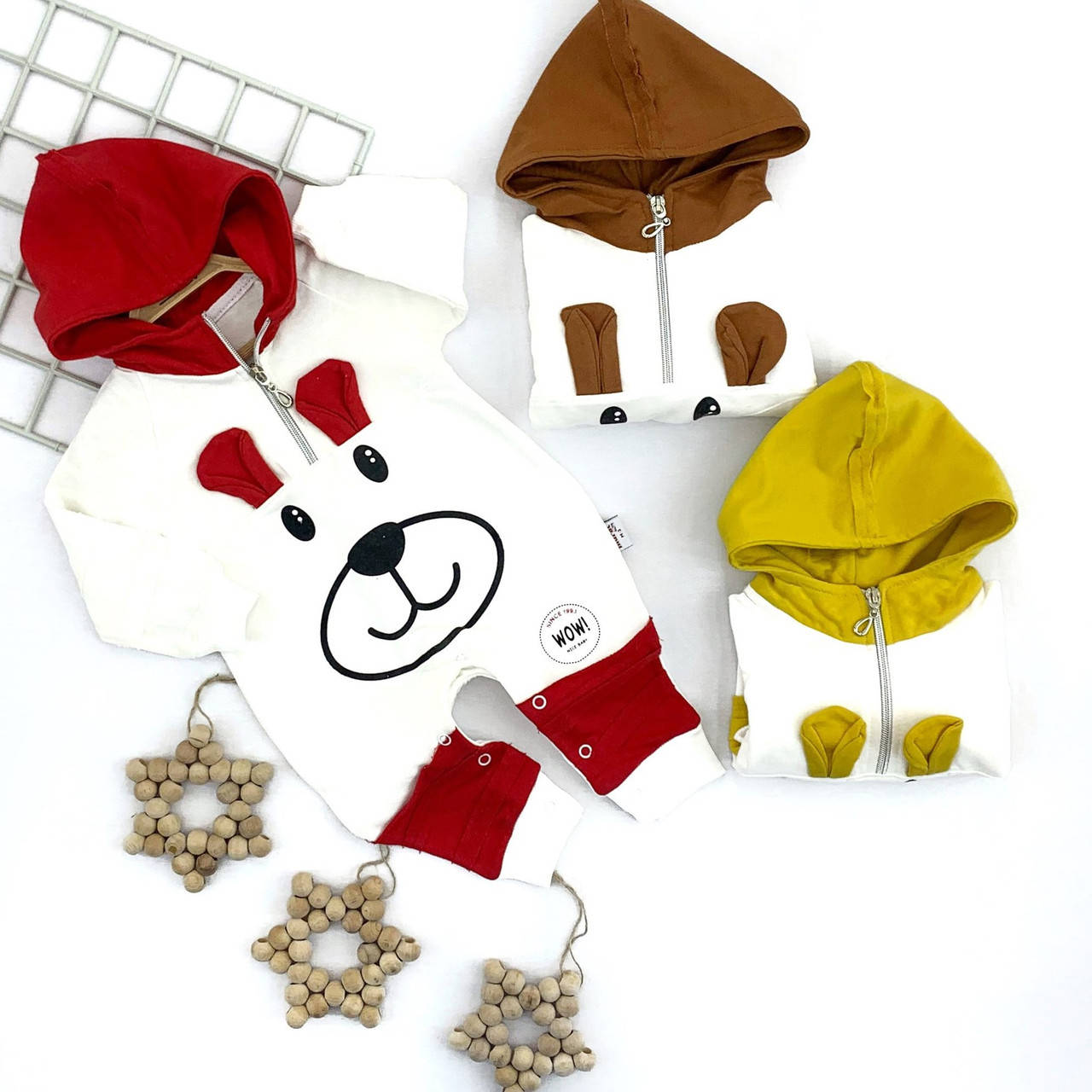 

Дитячий ромпер на дівчинку/хлопчика з шапочкою 62,68,74,80см 62, Красный