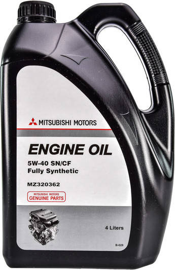 

Моторное масло Mitsubishi Engine Oil 5W-40 4л (MZ320362) Original