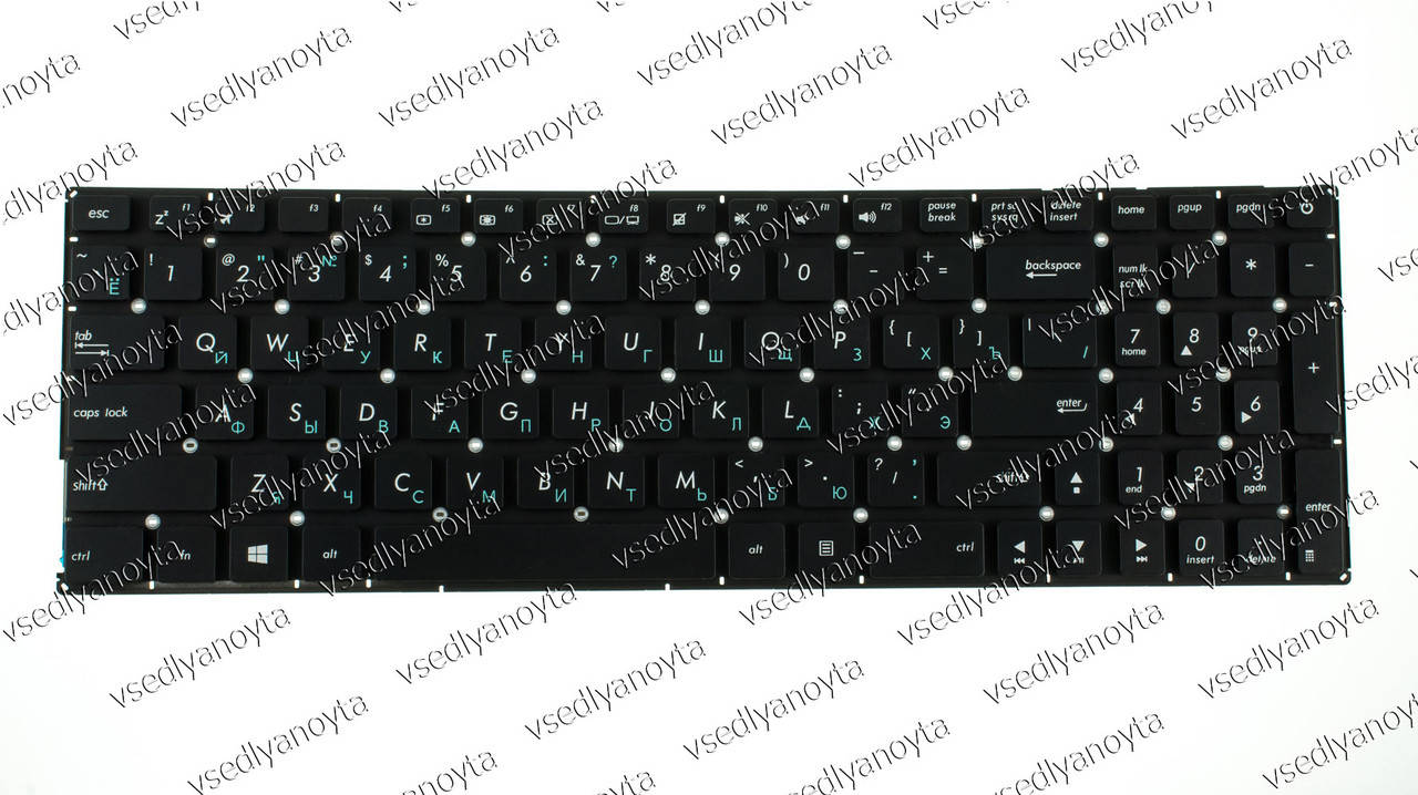 

Клавиатура для ноутбука ASUS (X540 series) rus, black, без фрейма, Черный