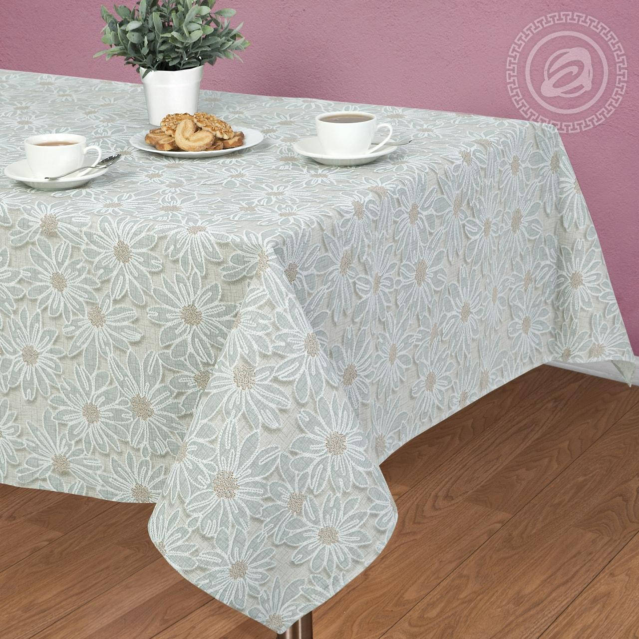 

Лляна скатертина "Софія сіра" 220 см х 150 см